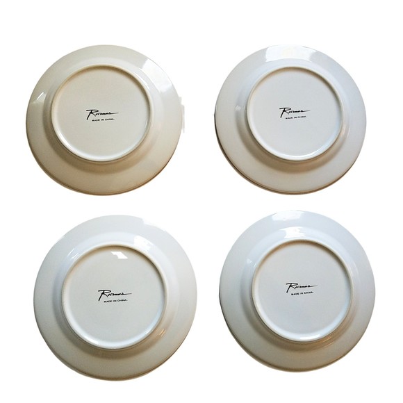 Boxed Set of 4 Vintage Rosanna by CIB 8” Salad Dessert Plates Fashion Dresses - Picture 2 of 8